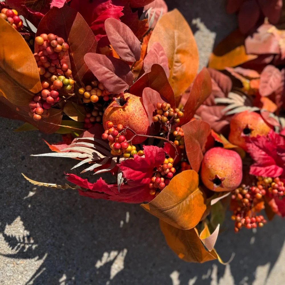 Frontgate Autumn Pomegranate Wreath - 28” - NWT